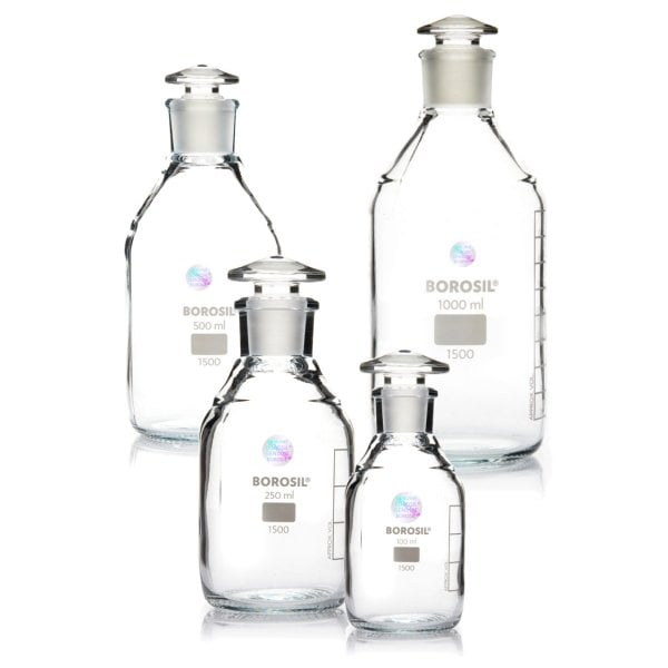 Borosil Cam Miyar Şişe 100 ml - Cam Tıpalı Şişe