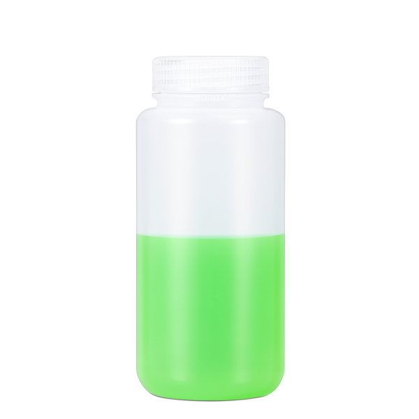 Borox Numune Şişesi 500ml - Vida Kapaklı - PP Şeffaf Şişe - Geniş Ağızlı Saklama Şişesi - 12 Adet Toptan
