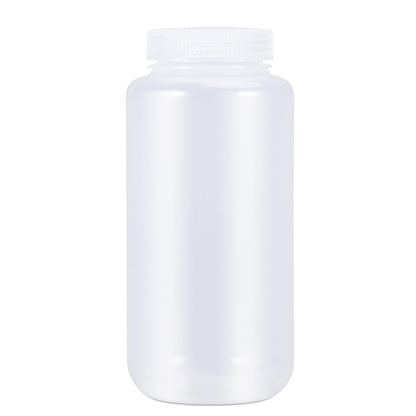 Borox Numune Şişesi 1000ml - Vida Kapaklı - PP Şeffaf Şişe - Geniş Ağızlı Saklama Şişesi - 12 Adet Toptan