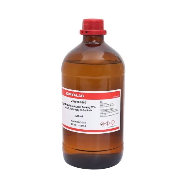 Kimyalab Hidroklorik Asit - Hydrochloric Acid Fuming 37% - 2,5Lx4-Koli Toptan