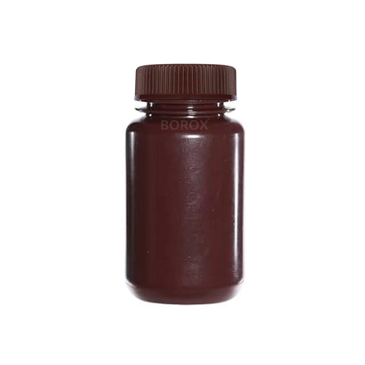Borox Numune Şişesi 125ml - Vida Kapaklı - HDPE Amber Şişe - Geniş Ağızlı Saklama Şişesi - 20 Adet Toptan