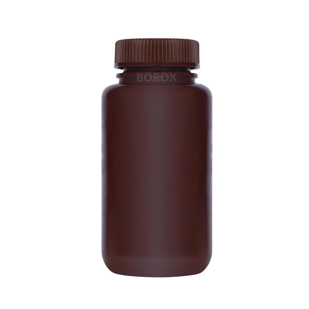 Borox Numune Şişesi 250ml - Vida Kapaklı - HDPE Amber Şişe - Geniş Ağızlı Saklama Şişesi - 20 Adet Toptan