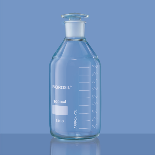 Borosil Cam Miyar Şişe 2000 ml - Cam Tıpalı Şişe 2 Litre