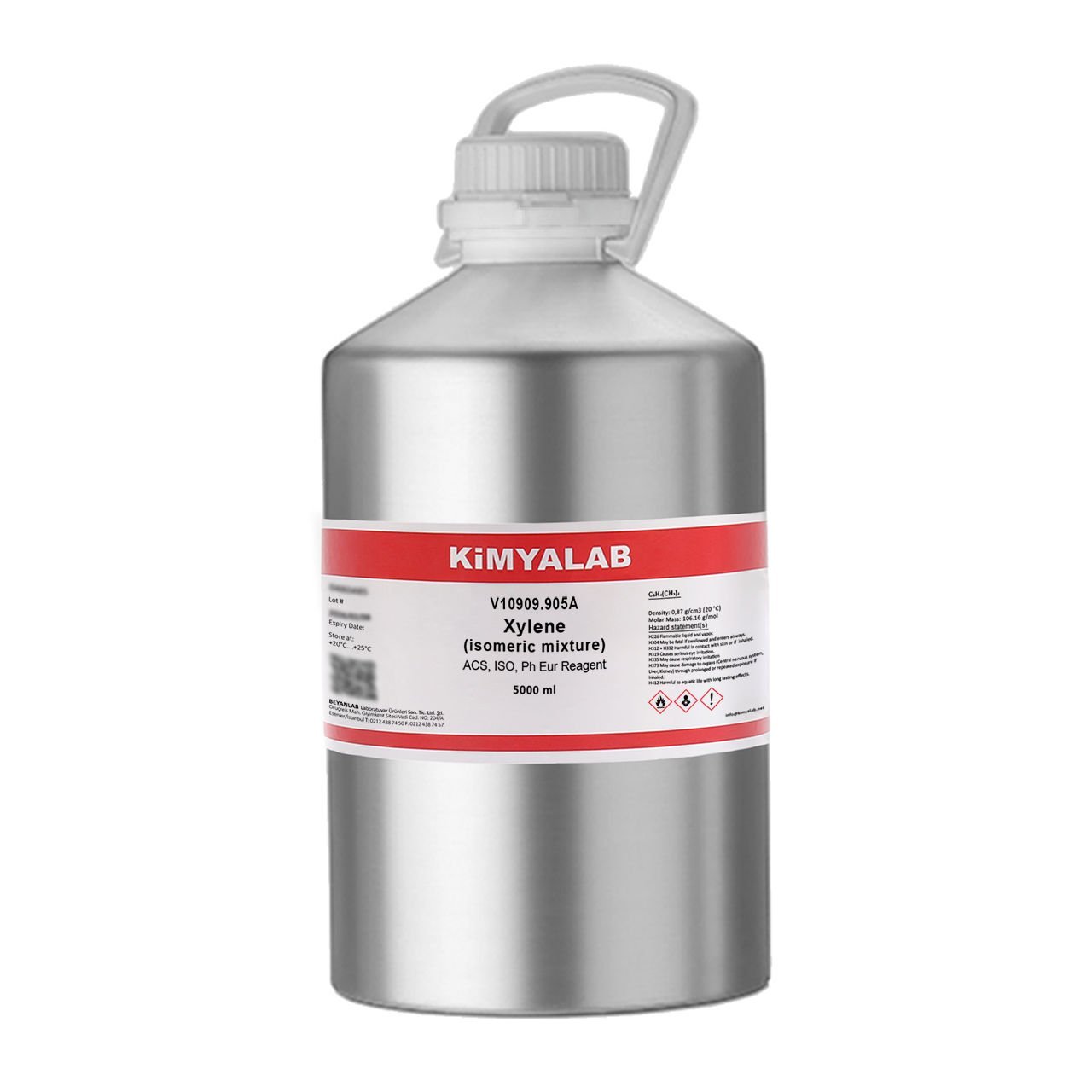 Kimyalab Ksilen İzomerleri Karışımı 5L - Alüminyum Şişe - Saf Fırın Tineri Xylene