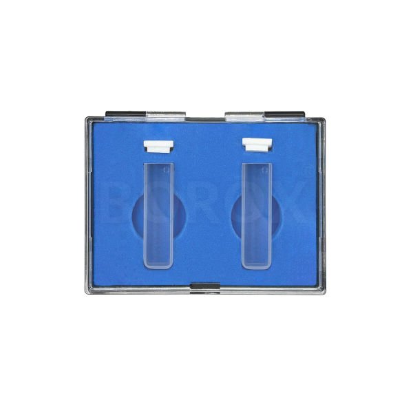 Kuvars Spektrofotometre Küveti - Makro 3.5 ml Kapaklı - 2 Adet Kutu