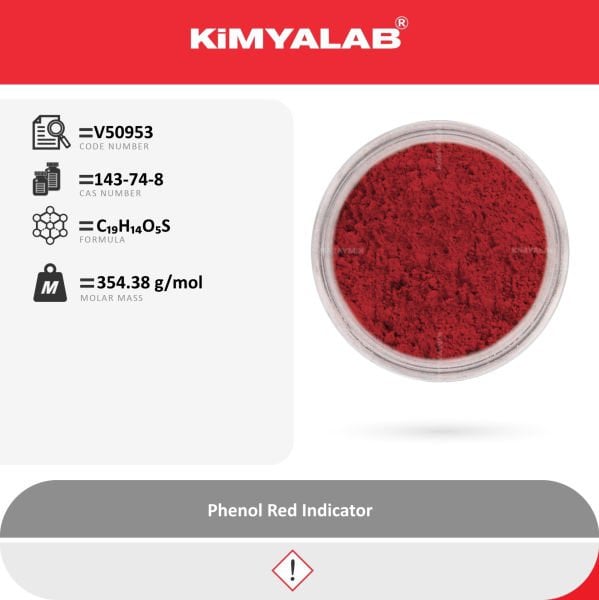 Kimyalab Fenol Kırmızısı İndikatör 100g - Phenol Red