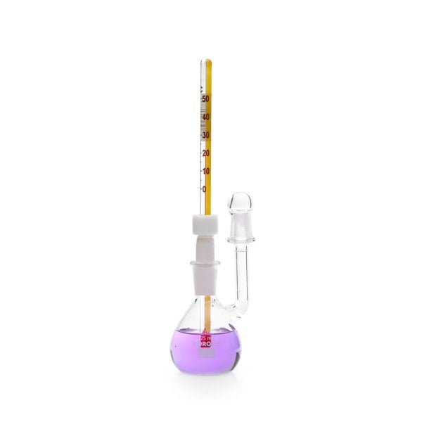 Borosil Cam Piknometre 25 ml - Kalibreli - Termometreli