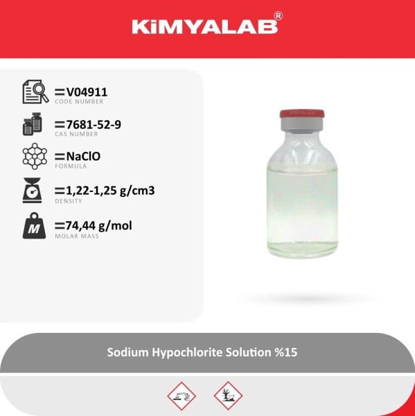 Sodyum Hipoklorit Çözeltisi 1 L - Sodium Hypochlorite 15%