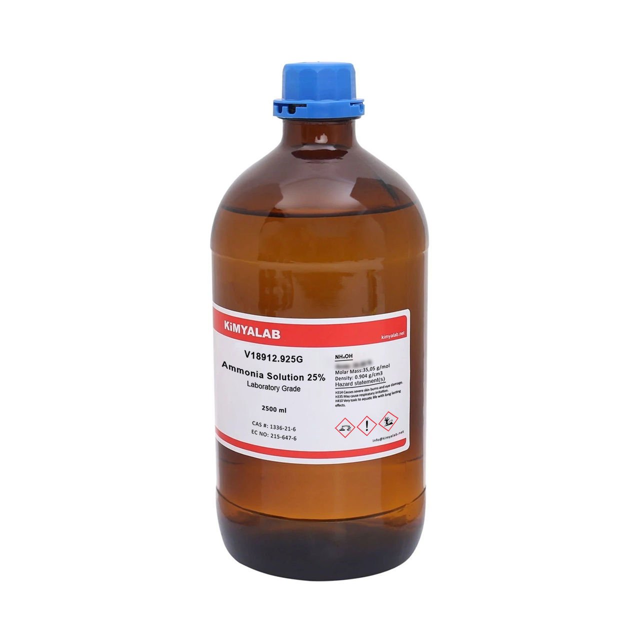 Kimyalab Amonyak 2,5 Litre - Amonyum Hidroksit - Ammonia Solution 25%