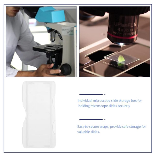 Mikroskop Slide Kutusu - Plastik Slayt Saklama Kabı 1 Yuvalı - Lam Taşıma Standı Tray
