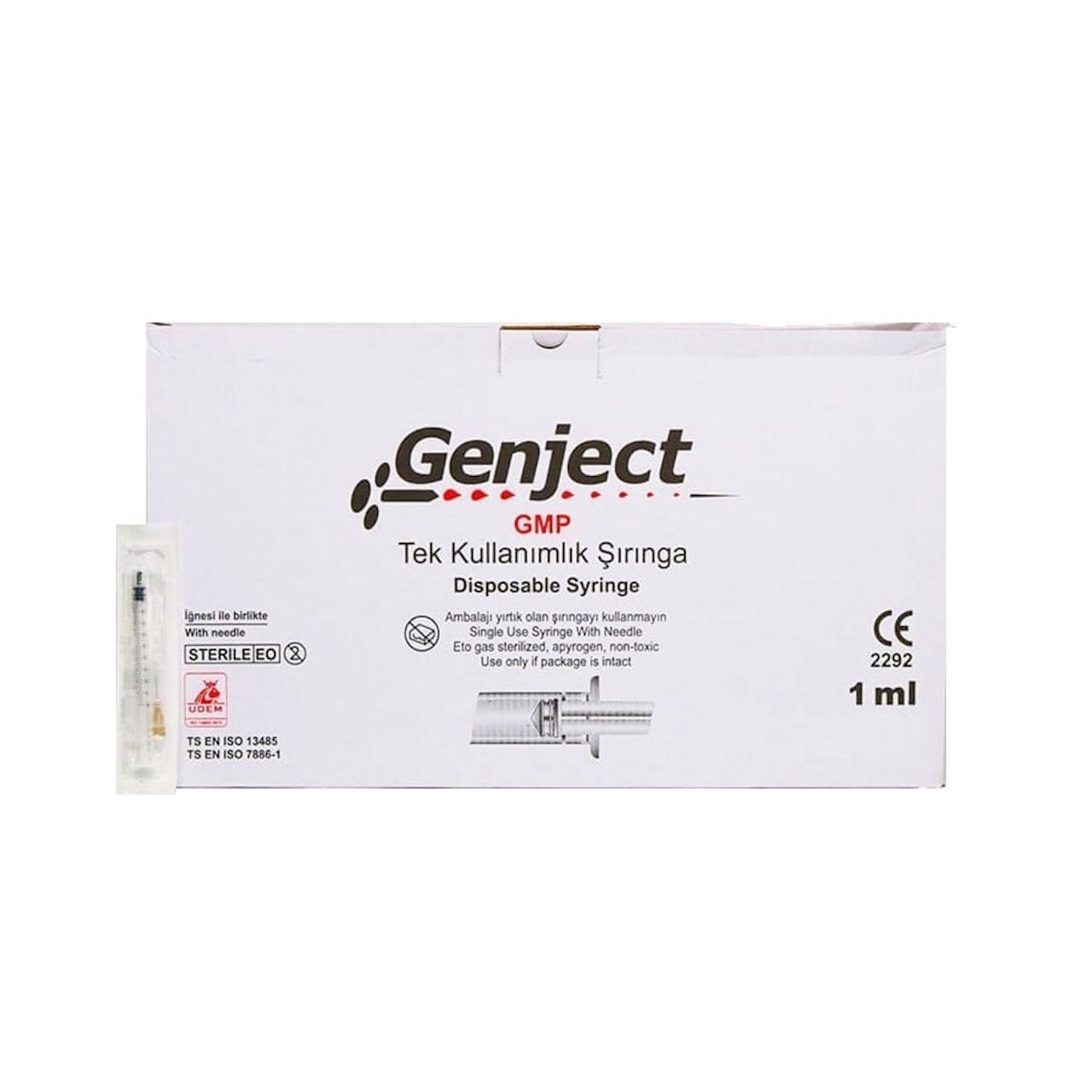 Enjektör Steril 1cc - Şırınga 1ml - 3 Parça - 500 Adet/paket