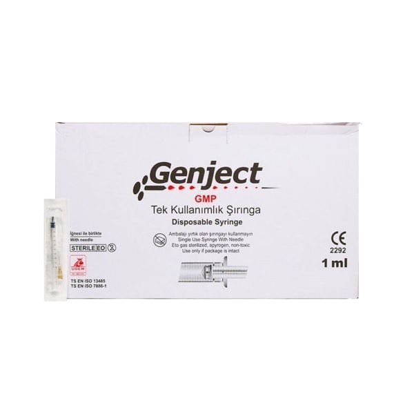 Enjektör Steril 1cc - Şırınga 1ml - 3 Parça - 500 Adet/paket