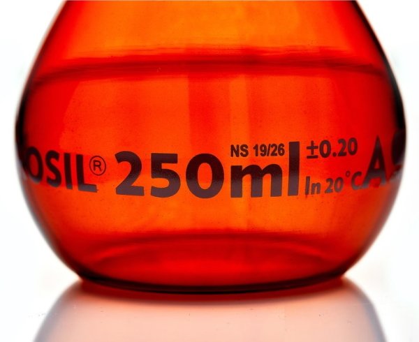 Borosil Cam Balon Joje 250 ml Amber - Cam Tıpalı Class A