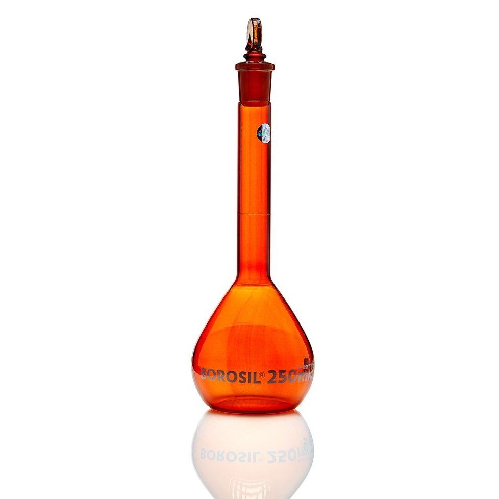 Borosil Cam Balon Joje 250 ml Amber - Cam Tıpalı Class A