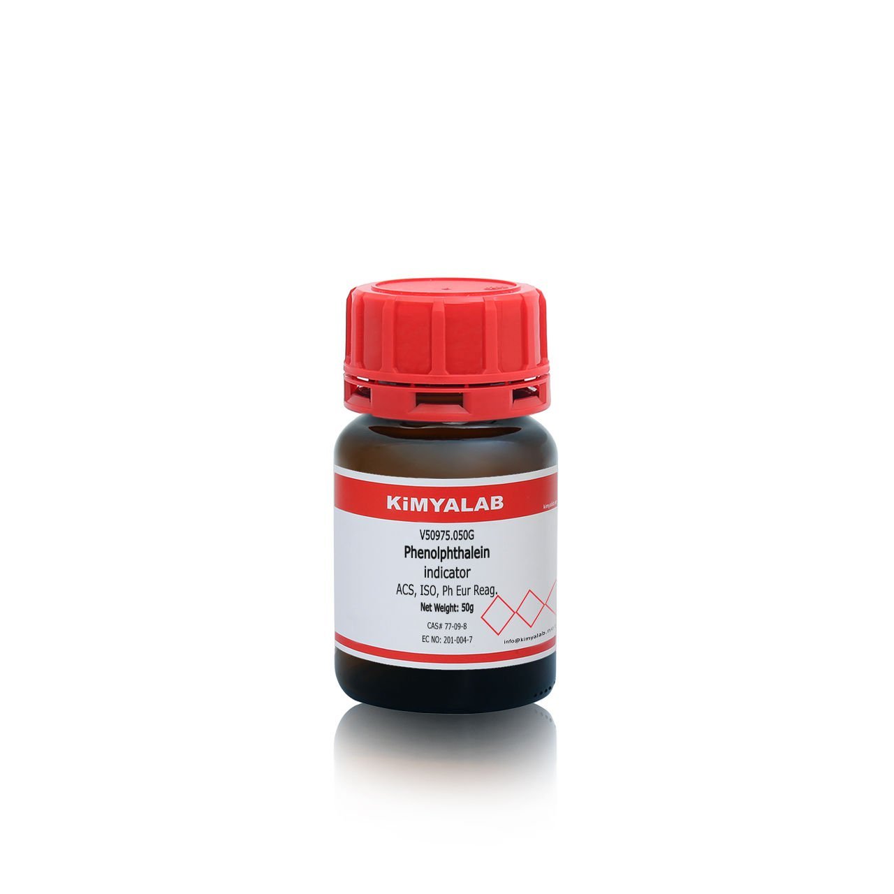 Kimyalab Fenolftalein Toz 50g - Phenolphthalein Indicator - Analytic Grade