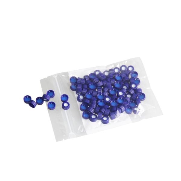 Borox Mavi Vial Kapağı N9 - PTFE Septa - Silikon - Yarıklı - 1000 Adet Toptan