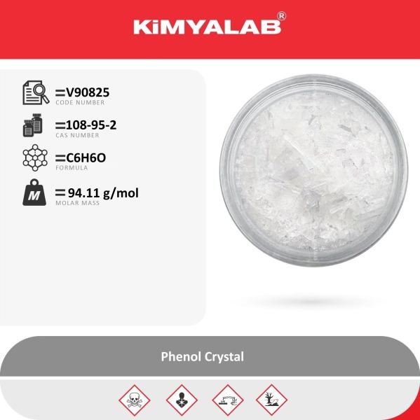 Kimyalab Fenol Kristal - Phenol Crystal - 5 Kg-HDPE Varil