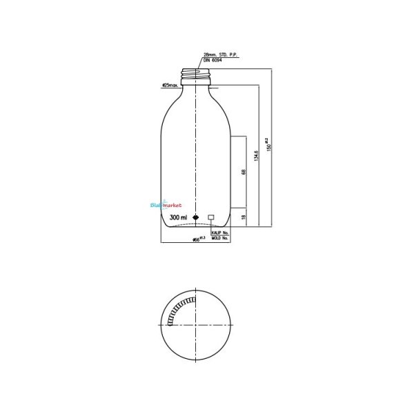 Borox Amber Cam Şişe 300 ml - Siyah Kapaklı Şişe 300cc