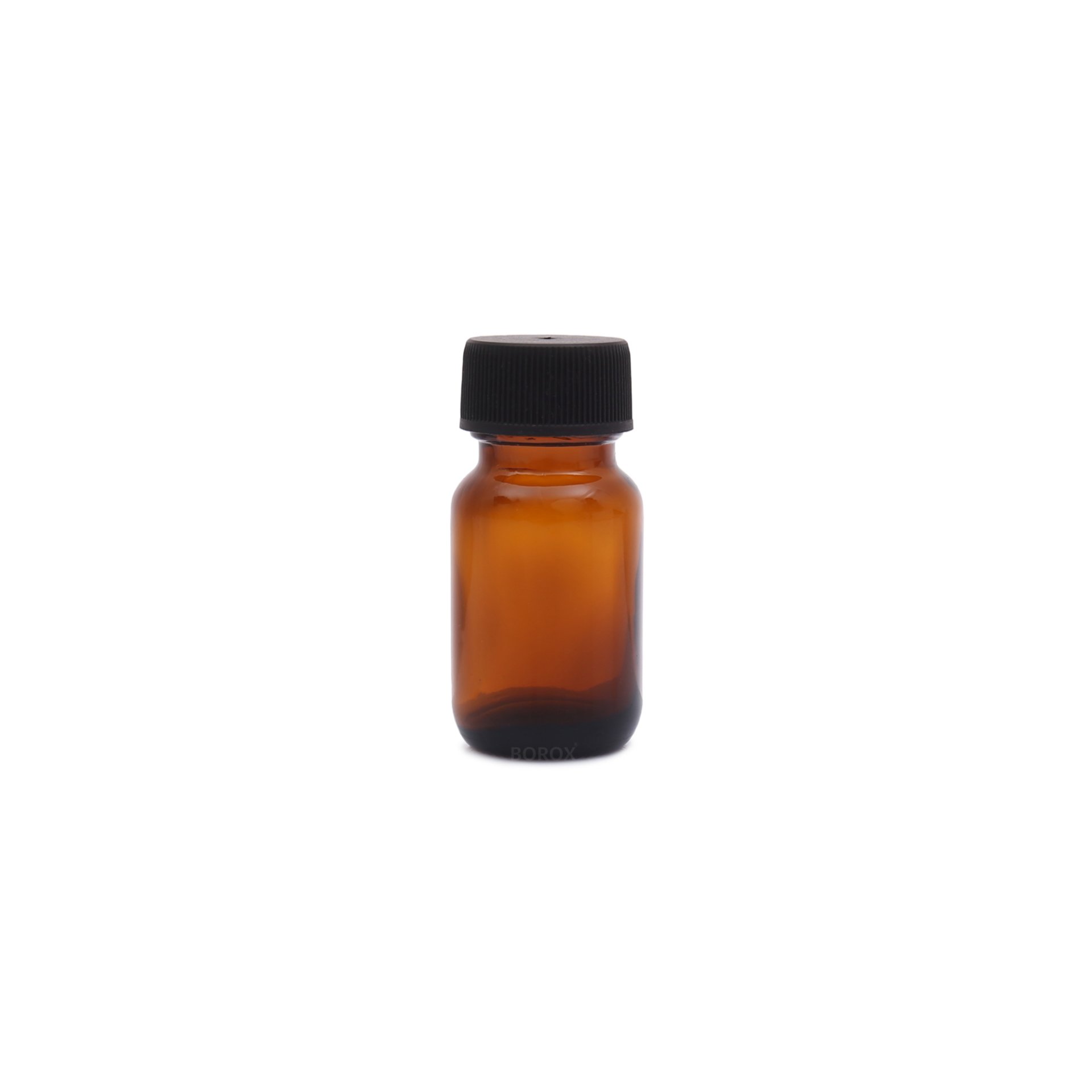 Borox Amber Cam Şişe 30 ml - Siyah Kapaklı Şişe 30cc