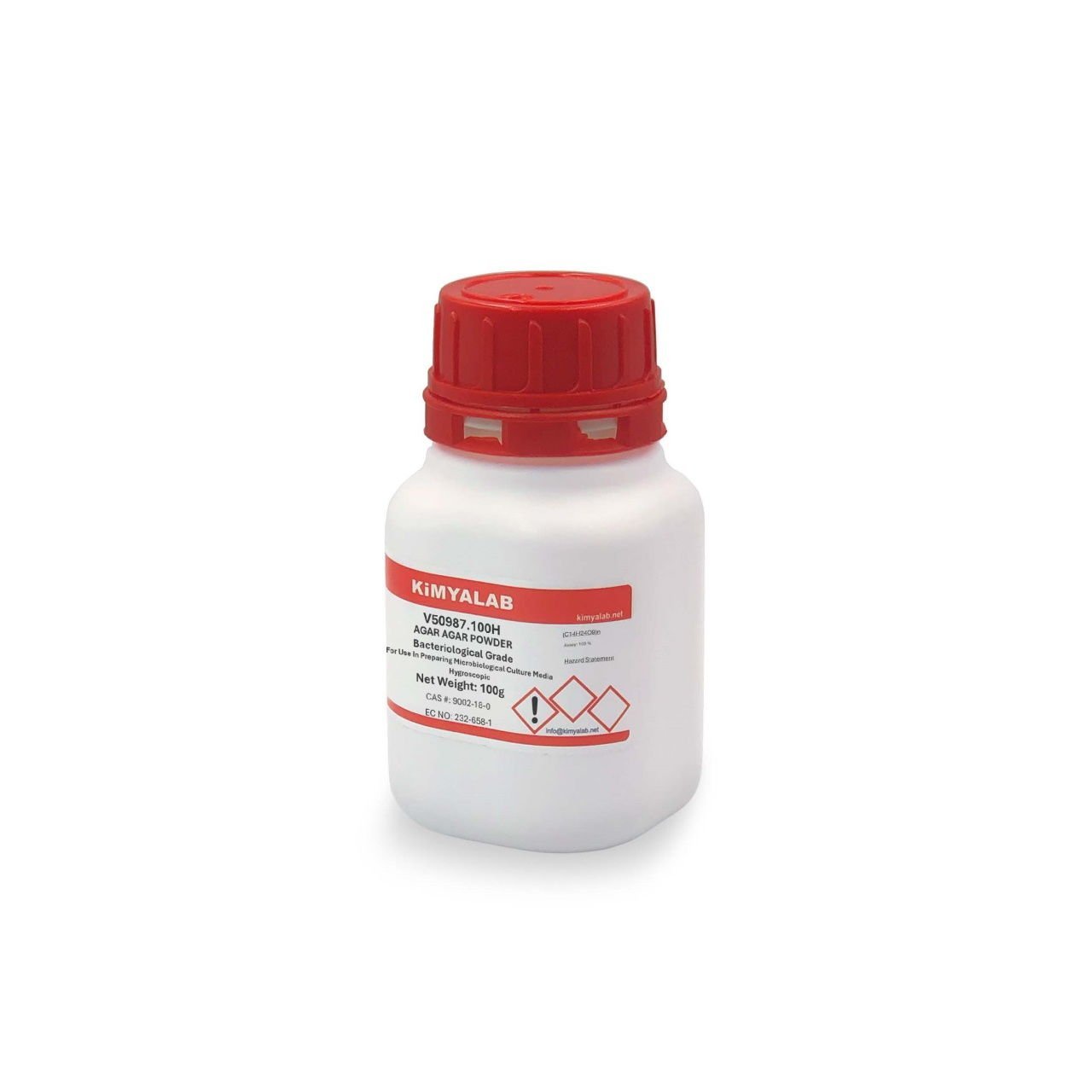 Kimyalab Agar Agar Powder 100g - Bacteriological Grade