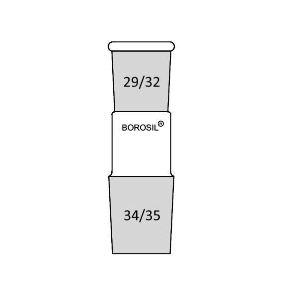 Borosil Cam Küçültme Adaptörü - Daraltma - 29/32-34/35