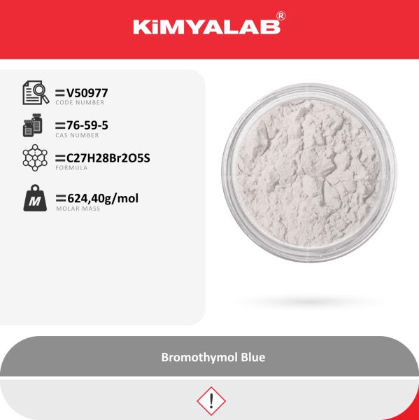 Kimyalab Brom Timol Mavisi 50g - Bromothymol Blue Indicator - Bromotimol Mavi