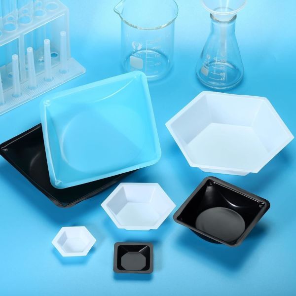 Borox PS Tartım Kabı - Plastik Kare Form 10ml - 500adet/Toptan - Siyah Renk
