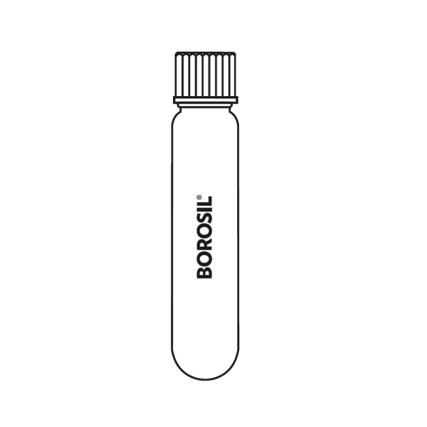 Borosil Cam Deney Tüpü 25x150 mm - Kapaklı Test Tüpü 1 Adet