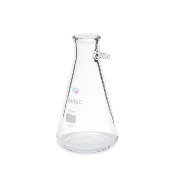 Borosil Cam Nuçe Erlen 500 ml - Cam Yan Kollu Vakum Erleni