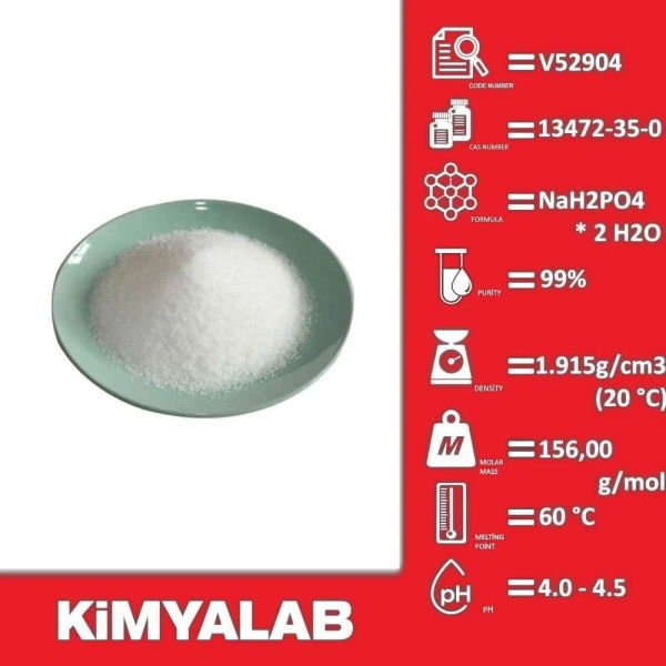 Sodyum Dihidrojen Fosfat Dihidrat - Mono Sodyum Fosfat 1Kg