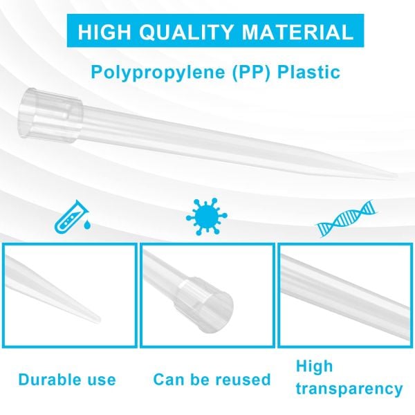 Borox Otomatik Pipet Ucu 5 ml Şeffaf - 300 Adet - Paket - 5000µl - CalPro İçin