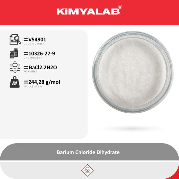 Kimyalab Baryum Klorür 1Kg - Barium Chloride Dihydrate