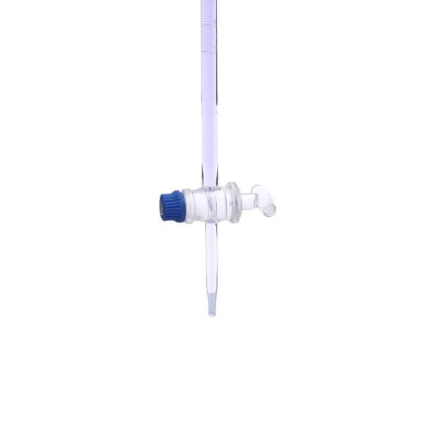 Borosil Cam Büret 10 ml 0.05ml Taksimat Cam Musluk - Class B