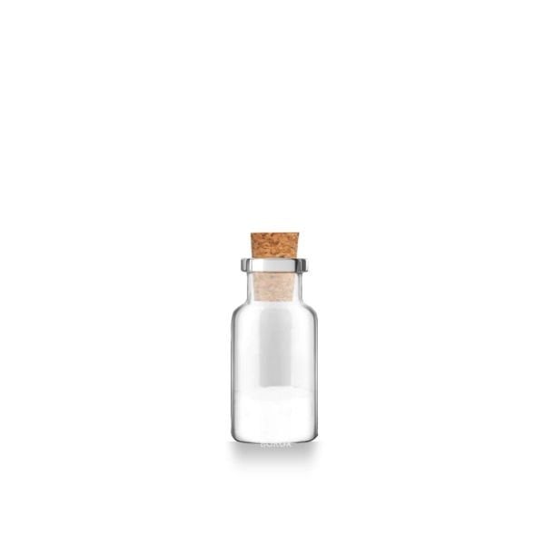 Borox Mantar Tıpalı Cam Şişe - Süs Hediyelik Mini Şişe 10 ml - Tıpalı Küçük Şişe 100 Adet/Paket