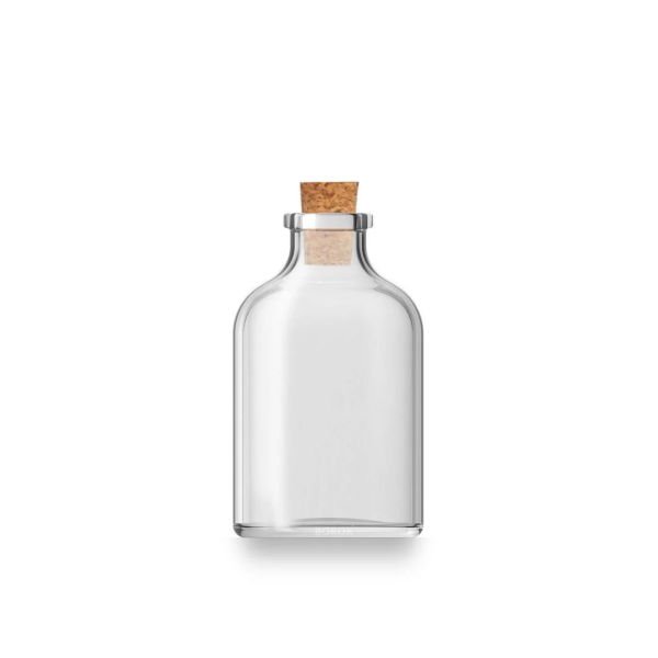 Borox Mantar Tıpalı Cam Şişe - Süs Hediyelik Mini Şişe 50 ml - Tıpalı Küçük Şişe 100 Adet/Paket