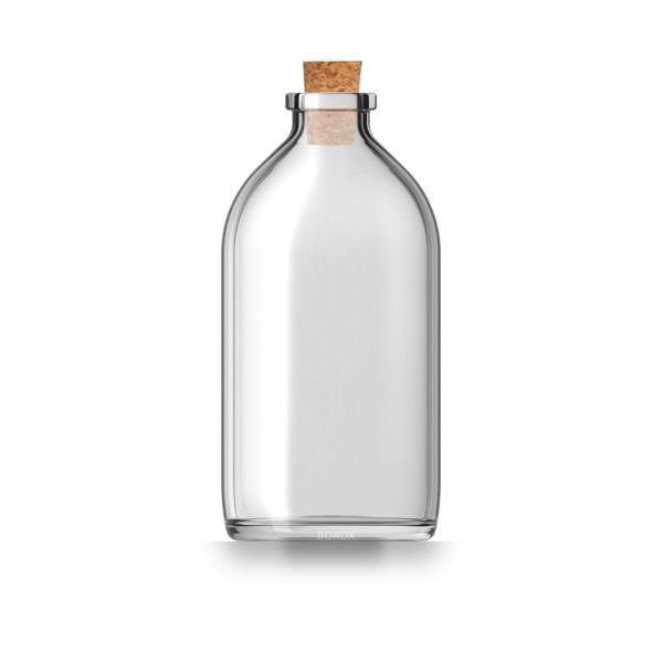 Borox Mantar Tıpalı Cam Şişe - Süs Hediyelik Mini Şişe 100ml - Tıpalı Boş Şişe 100 Adet/Paket