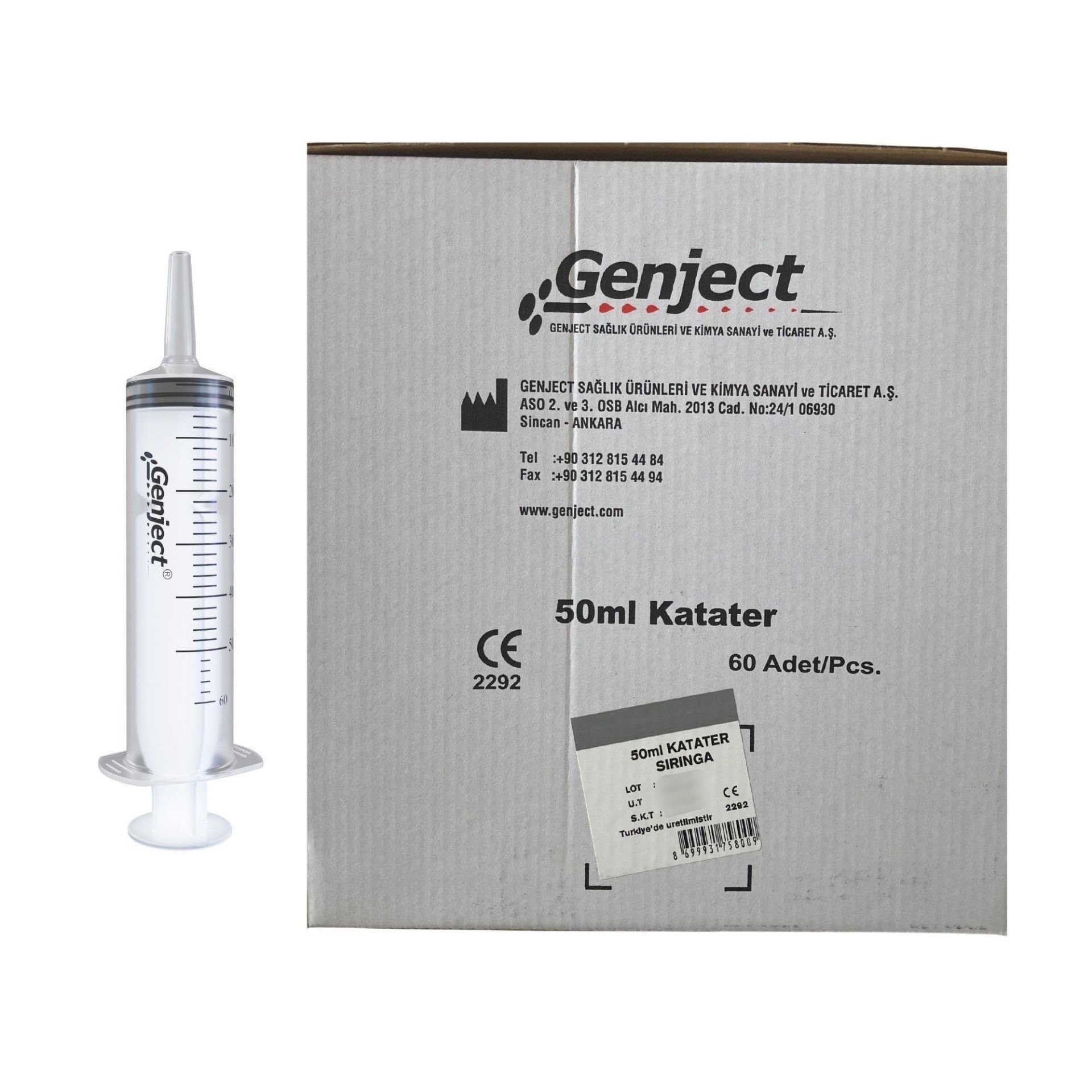Enjektör Steril 50cc - Şırınga 50ml - Gavaj - 60Adet/paket