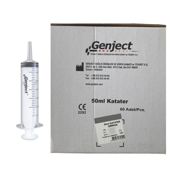 Enjektör Steril 50cc - Şırınga 50ml - Gavaj - 60Adet/paket