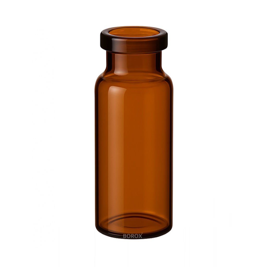 Borox Cam Vial 20 ml - Amber - Crimp ND20 - 100 adet/paket