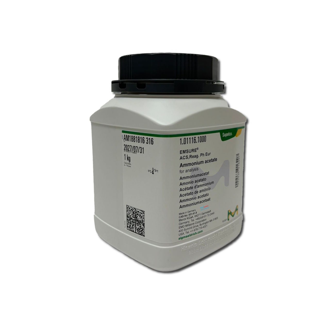 Merck 101116.1000 Amonyum Asetat 1Kg - Ammonium Acetate