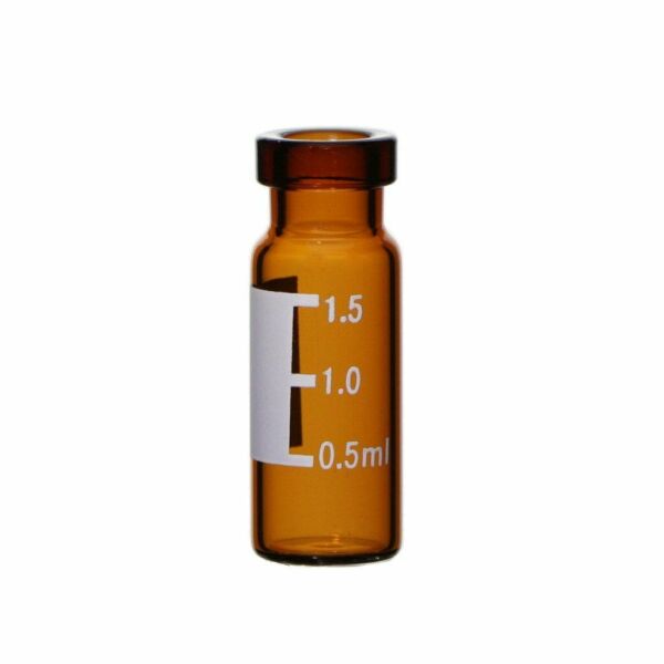 Borox Cam Vial Crimp Kapaklı ND11 - PTFE Septa - Amber 2ml - 100 Adet / Paket