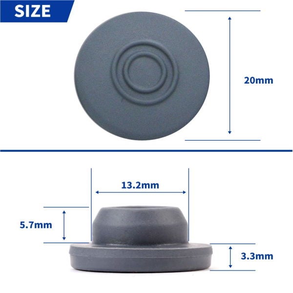 Borox Flakon Kauçuk Tıpa 20mm - Butil Tapa 100 adet