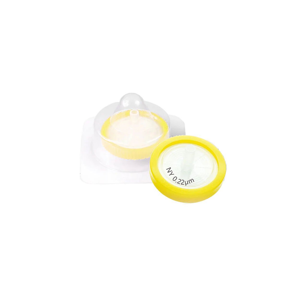 Borox Naylon Şırınga Filtre - Steril 0.22µm - Nylon Syringe Filter - Sarı - 50 Adet