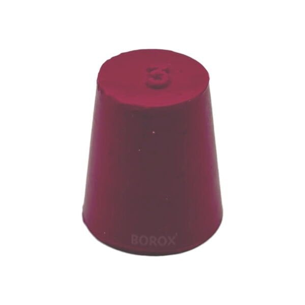 Borox Kauçuk Tıpa No 3 - 14x19x21mm - 5Adet