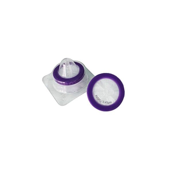 Borox Hidrofilik PVDF Şırınga Filtre - Steril 0,45µm - Mor - 50 Adet