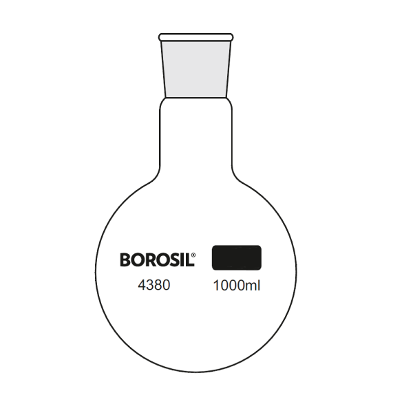 Cam Balon 1000 ml - Şilifli - Yuvarlak Tabanlı - 24/29