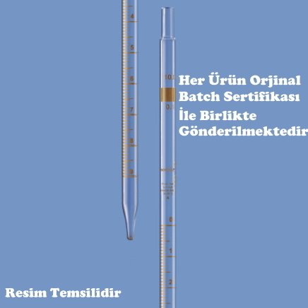 Borosil Cam Dereceli Pipet 5 ml - Serolojik Pipet - Class A