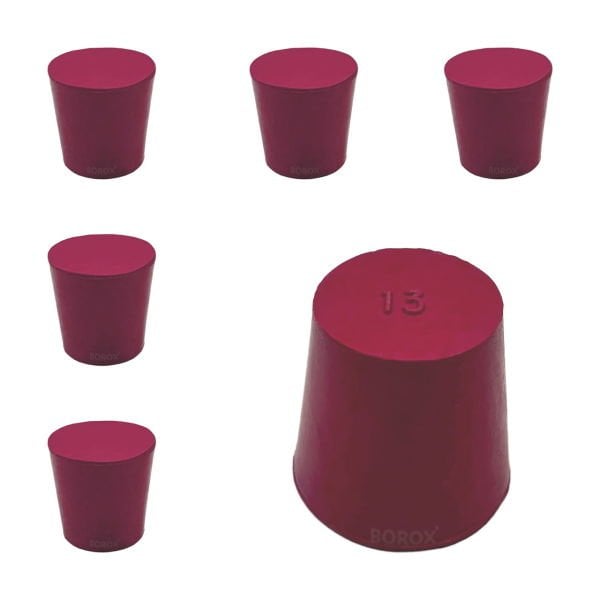 Borox Kauçuk Tıpa No 13 - 31x38,5x37mm NS 34/35 - 5Adet