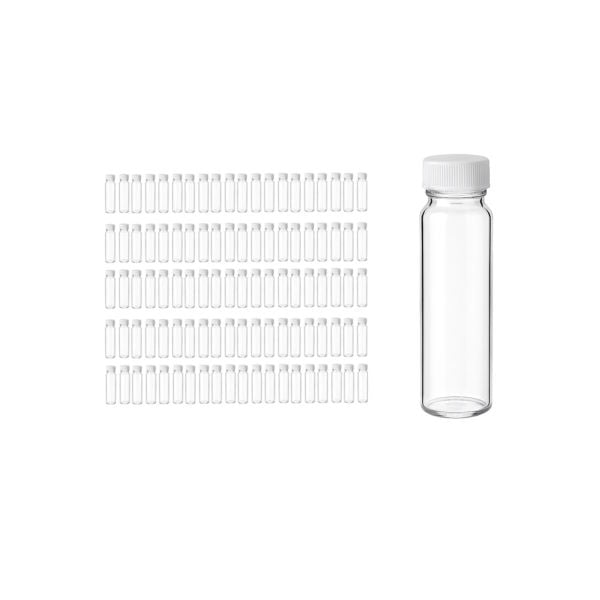 Borox Cam Vial 22 ml - Şeffaf - Vida Boyun ND20 - 100 adet/paket