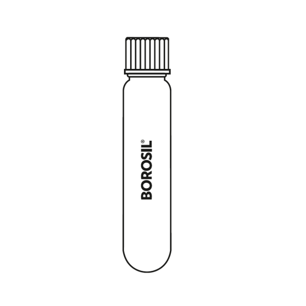 Borosil Cam Deney Tüpü 38x200 mm - Kapaklı Test Tüpü 1 Adet